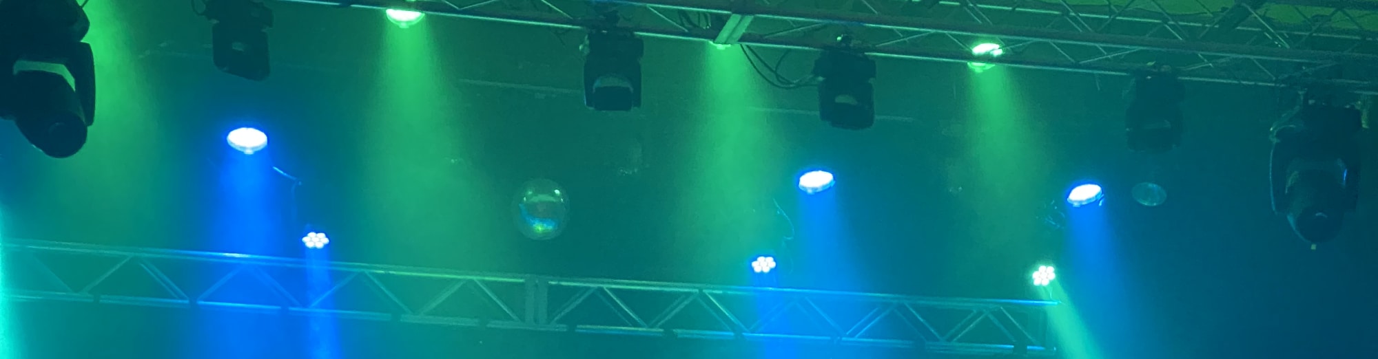 blue and green theater stage lights El Paso